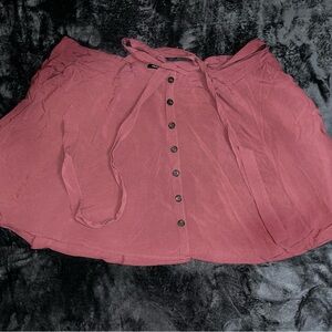 Torrid Micro Mini Skirt Size 4X Skater Button Front Fairy Grunge Pink Tie